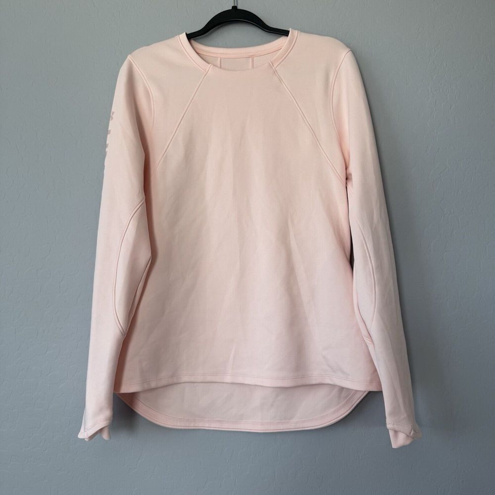 Under Armour Coldgear Large Ice Light Pink Thermal Athletic Long Sleeve Shirt